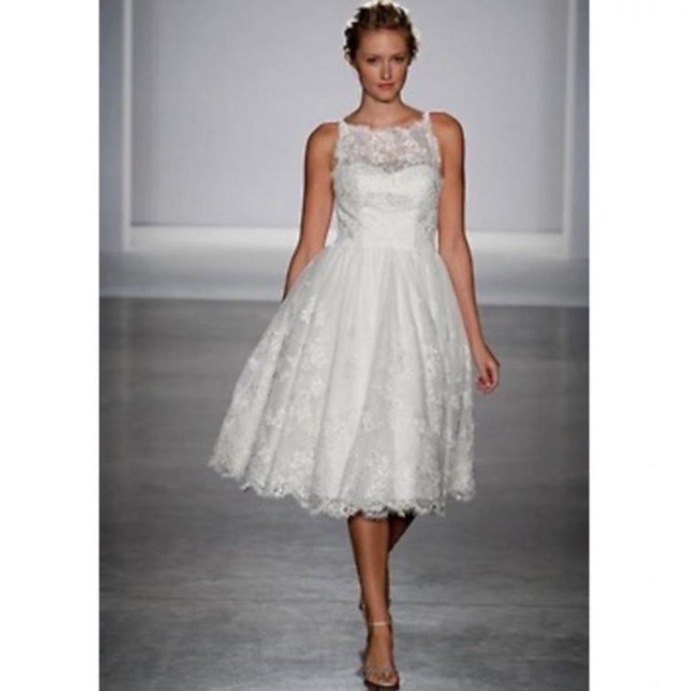 Priscilla of Boston White Lace Wedding Dress